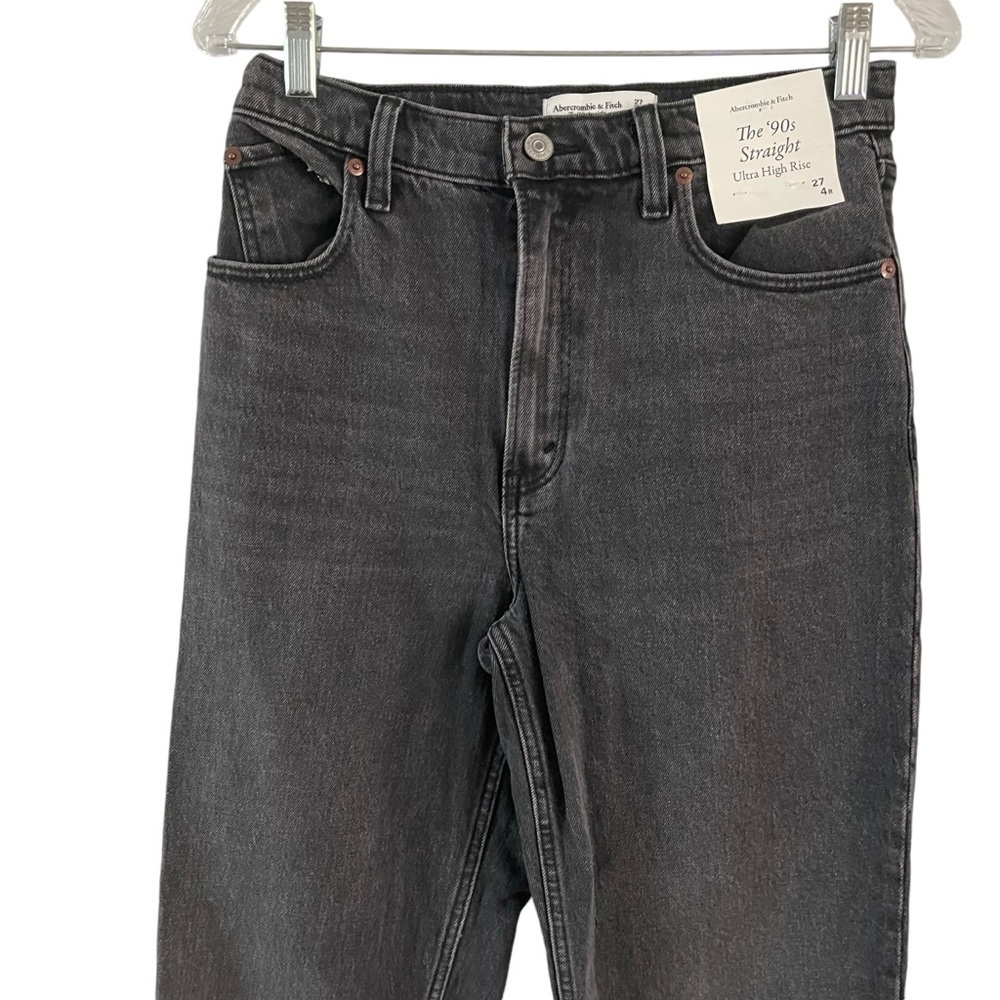 NWT Abercrombie & Fitch The 90s Straight Leg Ultra High Rise Women Jeans Size 4 - Picture 5 of 8